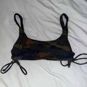 Camo Bikini Top, Size XS